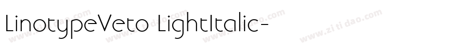 LinotypeVeto LightItalic字体转换